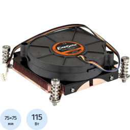 Кулер ExeGate ESNK-0049.PWM.1U.115x.Cu,1150/51/55/56,115W,75мм(EX286162RUS)