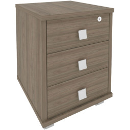 Тумба подкатная Style 3 ящика с замком Л.ТМ-3Y 420x450x563 Вяз Благородный