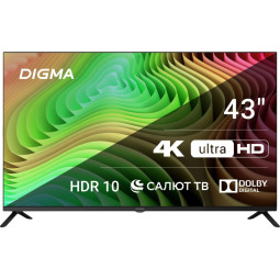Телевизор Digma DM-LED43UBB40, UHD, смарт (Салют ТВ)