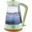 Чайник электр. Tesler KT-1750 GREEN, 2200Вт, 1,7л, (нерж.сталь, стекло)