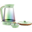 Чайник электр. Tesler KT-1750 GREEN, 2200Вт, 1,7л, (нерж.сталь, стекло)