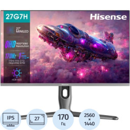 Монитор HISENSE (27G7H) 27/2K/IPS/170Hz/600cd/1ms/HDMI/DP