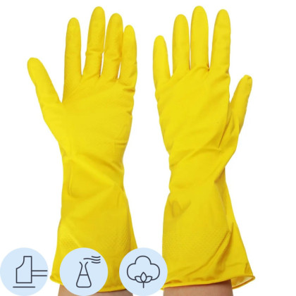 Перчатки MitRa Professional КЩС желтые, р.L 