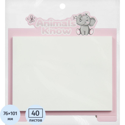 Стикеры с клеевым краем M&amp;G Animal Planet, 76x101мм, 40 л, цвет в ассорт