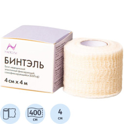 Бинт самофикс эласт 4смх4м, белый, картон, 1шт