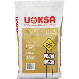 Реагент противогололедный UOKSA Пескосоль 30% 20 кг мешок до -10С