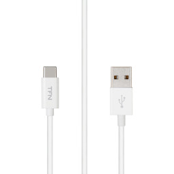 Кабель TYPE-C, TFN, 1.0м. Цвет:белый (TFN,TFN-CUSBCUSB1MTPWH)