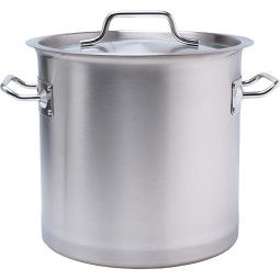 Котел 12 л. нерж.d=27,2см.h=25см. тройн.дно с кр. (инд) Mgsteel 67336