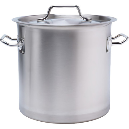 Котел 12 л. нерж.d=27,2см.h=25см. тройн.дно с кр. (инд) Mgsteel 67336