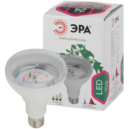 Фитолампа светодиодная ЭРА FITO-16W-RB-E27-K красно-синего спектра