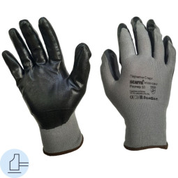 Перчатки защитные нейлон с нитрилом SCAFFA Старт NY1350-G/BLK р.10