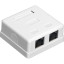 Розетка внешняя двойная ExeGate SM2-RJ45-C5 RJ-45 кат.5/5E UTP Krone/110