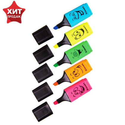 Маркер текстовыделитель Luxor Eyeliter mini, 1.0-4.5 мм, микс (Цена за 50 шт.)