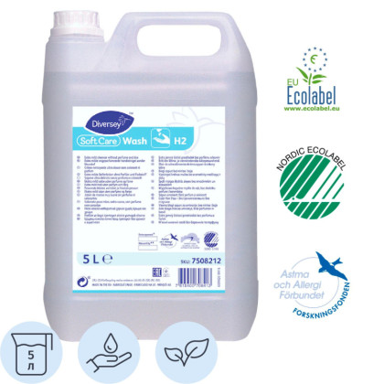 Мыло жидкое ПРОФ Diversey Soft Care Sensitive Wash без отдушки, 5л