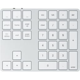 Клавиатура блок Satechi Aluminum Extended Keypad, беспроводной, серебряный