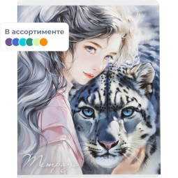 Тетрадь 48л, ассорт.ТОТЕМНОЕ ЖИВОТНОЕ А5+,клетка,мягкий переплёт ТВИН 68576