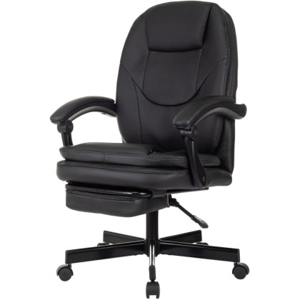 Кресло VB_EChair 668 PU P черный эко.кожа подст.для ног