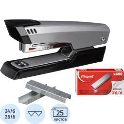 Степлер Maped UNIVERSAL METAL до25л,№24/6-26/6,антист,400скоб,ассорти,39200