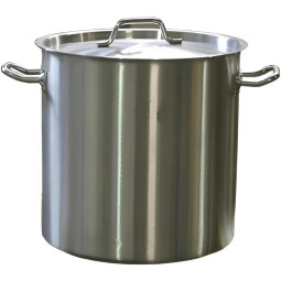 Котел 25 л. нерж.d=34см.h=31,5см.тройн.дно с кр.(инд) MGsteel 39208