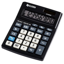 Калькулятор настольный ELEVEN, 10-разрядный, 103 х 138 х 24 мм, двойное питание, чёрный