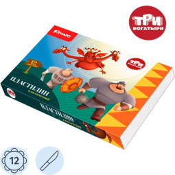 Пластилин классический Три богатыря наб.12цв 240г