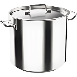 Котел 30 л.нерж.d=37см.h=32см. тройн.дно с кр. (инд) MGsteel 67334