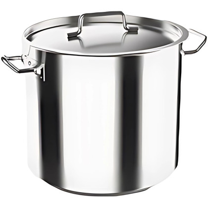 Котел 30 л.нерж.d=37см.h=32см. тройн.дно с кр. (инд) MGsteel 67334
