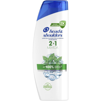 Шампунь - бальзам HEAD &amp; SHOULDERS против перхоти 2в1 Ментол 400мл