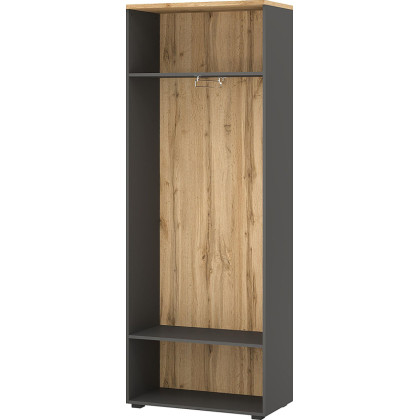 Гардероб узкий К-Loft 241H010 выс.2106 дуб натур./графит