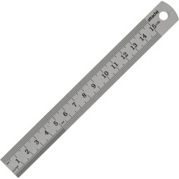 Линейка металлическая 15 см Attache