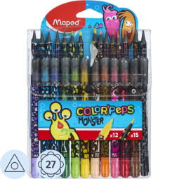 Набор для рисования Maped COLOR&#039;PEPS MONSTER:12 флом,15 пласт.цв.кар,984718
