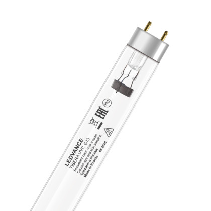 Лампа газоразрядная бакт. УФ LEDVANCE TIBERA UVC 15W G13 T8 (4058075499201)