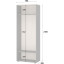 Гардероб узкий К-Loft 241H010 выс.2106 дуб скандин./графит