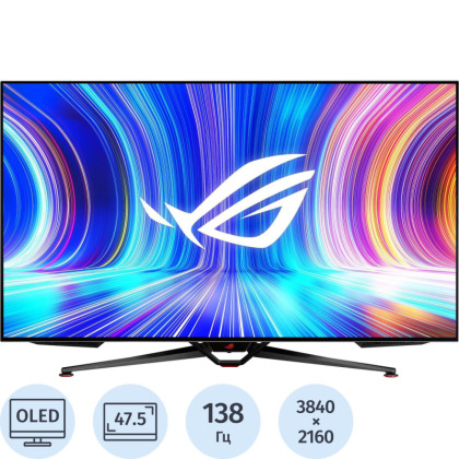 Монитор ASUS ROGSwiftPG48UQ (90LM0840-B01970)47.53/4K/OLED/138Hz/450cd/5ms