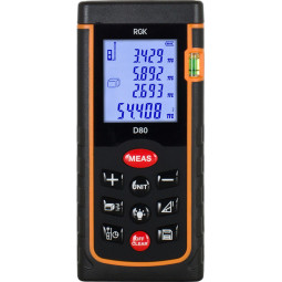 Дальномер лазерный RGK D80 (4610011871832)