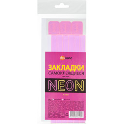 Закладки самоклеящиеся для книг,прямые,наб.6 шт,350мкм,розов neon,2921-922