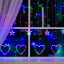 Гирлянда светодиодная Бахрома 2.4x0.9м Сердце,IP20,186LED,муль,8реж 4356976