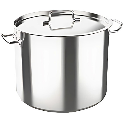 Котел 40 л.нерж.d=42 см.h=32,5см. тройн.дно с кр. (инд) MGsteel 67335