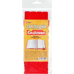 Закладки самоклеящиеся для книг,&#039;смайлики&#039;,наб.8 шт,300мкм,красные,2935-102