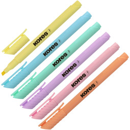 Набор текстовыделителей KORESHIGHLINER PASTEL6ц 1-4ммскош нак36246
