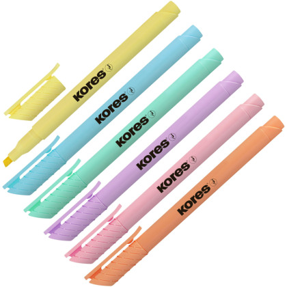 Набор текстовыделителей KORESHIGHLINER PASTEL6ц 1-4ммскош нак36246