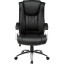Кресло BN_Dt_EChair-561 TR рец. кожа черная, хром
