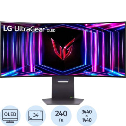 Монитор LG (34GS95QE-B)34/UWQHD/OLED/240Hz/245cd/0,03ms/HDMI/DP
