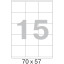 Этикетки самоклеящиеся 70х57мм/15шт.лист А4 п/глян (25л/уп)