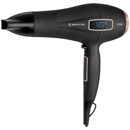 Фен BRAYER BR3001, 2200 Вт, LED, 6 cкор, 8 темп. Дифузор