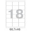 Этикетки самоклеящиеся  66,7х46мм/18 шт.лист А4 п/глян(25л/уп)