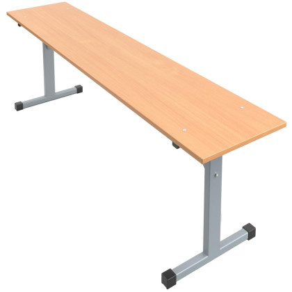 Скамья MET_120x32x46 ЛДСП бук/серый new