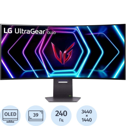 Монитор LG (39GS95QE-B)39/UWQHD/OLED/240Hz/275cd/0,03ms/HDMI/DP
