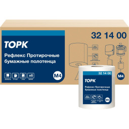 Бумага протирочная д/держ.Торк М4 Рефлекс с ЦВ 1сл.771л/рул. 6рул/уп 321400