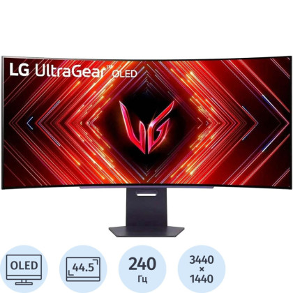 Монитор LG (45GS95QE-B)44,5/UWQHD/OLED/240Hz/275cd/0,03ms/HDMI/DP